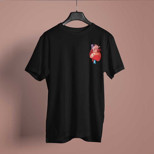 Heart and Spinal Cord - Black - Unisex T-Shirt