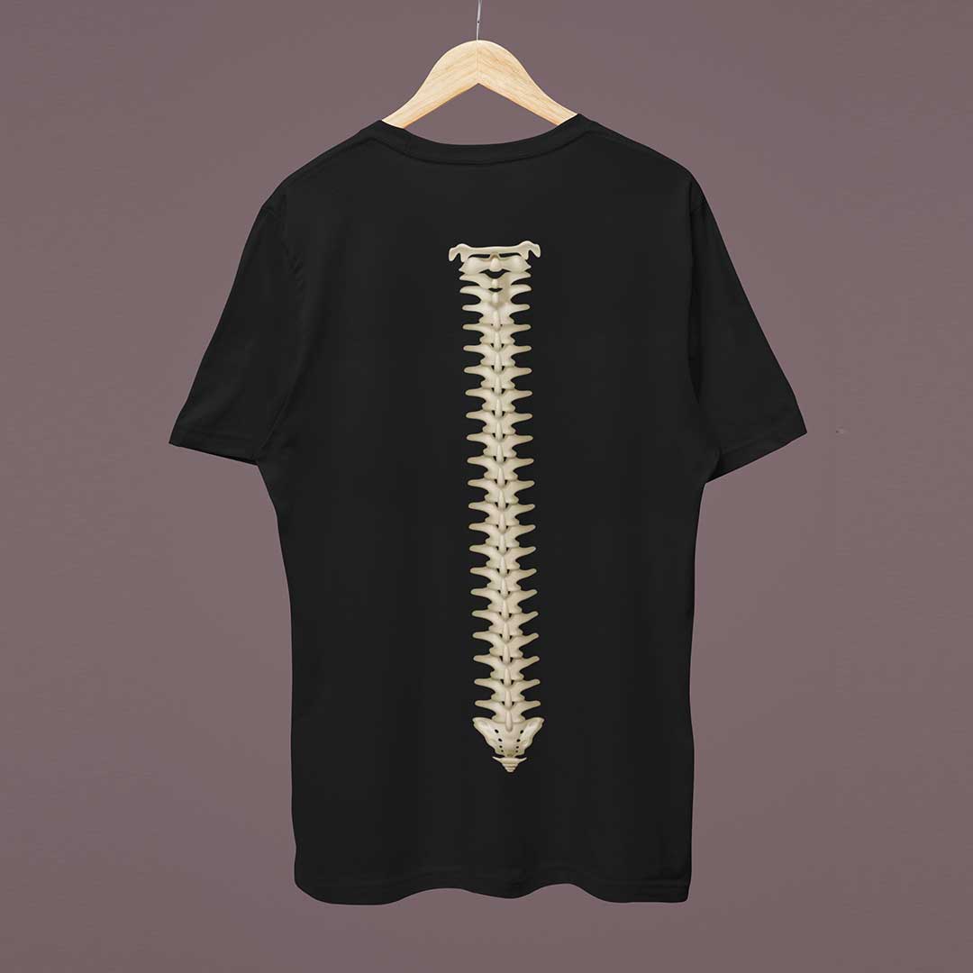 Heart and Spinal Cord - Black - Unisex T-Shirt