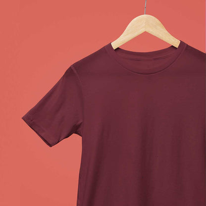 Maroon Solid Unisex T-Shirt