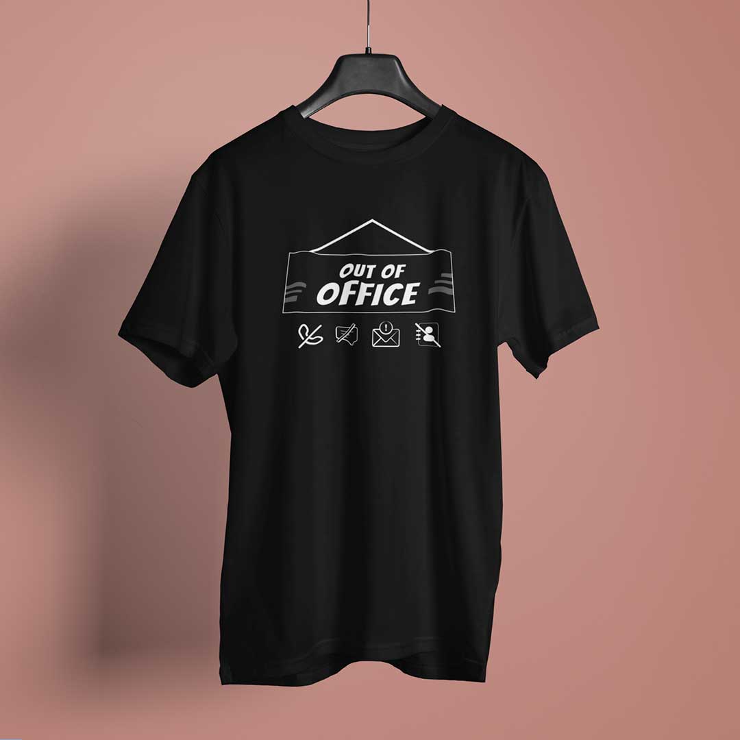 Out Of Office - Black - Unisex T-Shirt