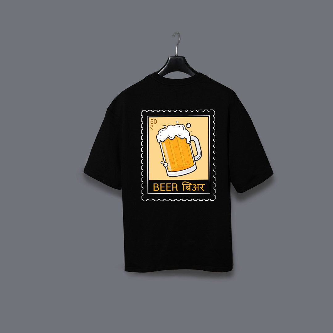 Beer Stamp - Unisex Over-sized T-shirt